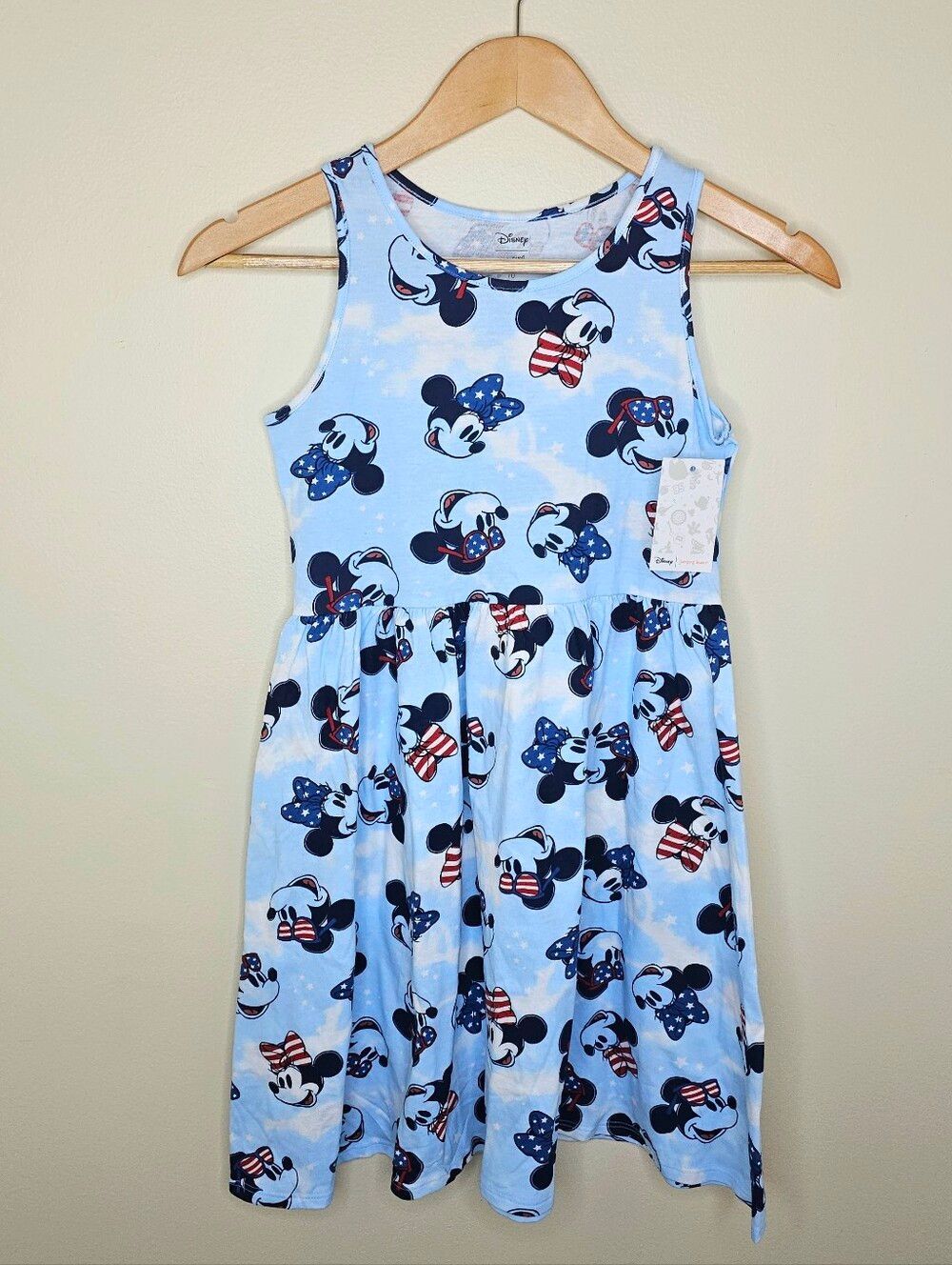 NWT Disney Jumping Beans Mickey Minnie Patriotic Dress Girls Size 10 Americana